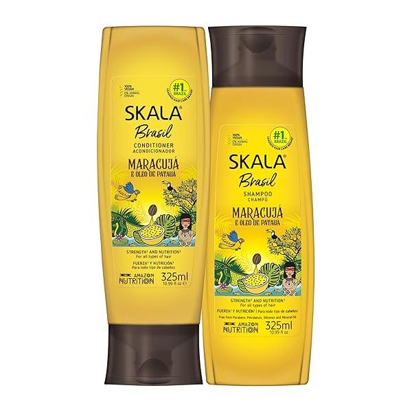Skala - Linha Brasil Kit Maracuja e Oleo De Pataua Shampoo Condicionador (2 x 325 Ml) (Brazil Collection Passion Fruit and Oil & Conditioner Set 11 Fl Oz))
