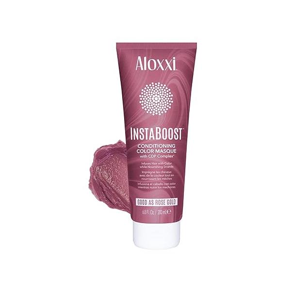 ALOXXI InstaBoost DARK BROWN Color Depositing Conditioner Mask, Instant Temporary Hair Dye, Masque for Deep Conditioning (Cool Cocoa Beans) 6.8 Fl Oz