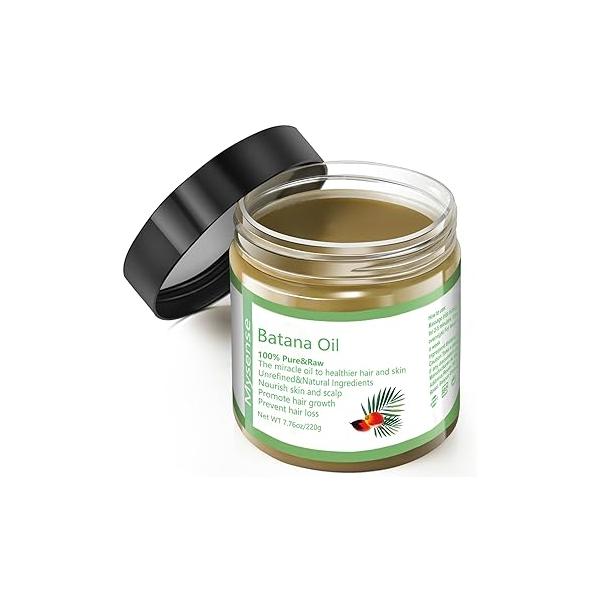 Mysense Raw Batana Oil for Hair Growth, 100% Natural Pure and Unrefined Dr. Sebi Oil, Scalp Care Women & Men, Prevent Loss, Promote Thickness, 60 g