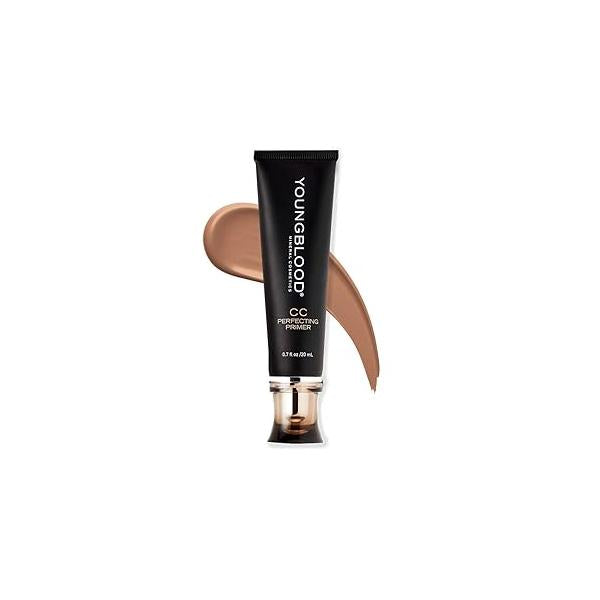 Youngblood Clean Luxury Cosmetics CC Perfecting Primer, Bare | Tinted Primer Natural Mineral Moisturizing Color Corrector| Cruelty-Free, Paraben-Free, Vegan