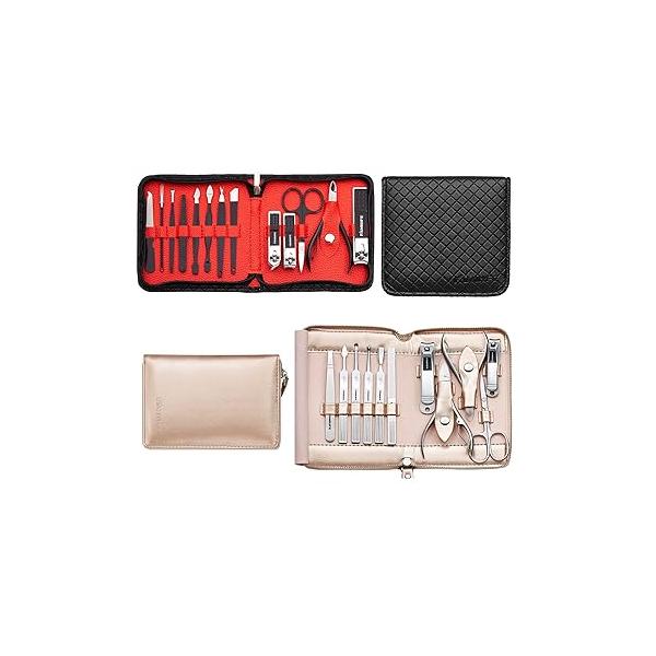 FAMILIFE Manicure Set Professional Kit 11 in 1 Gift for Women and Men Nail Clippers 13PCS Cutter Grooming Pedicure Steel