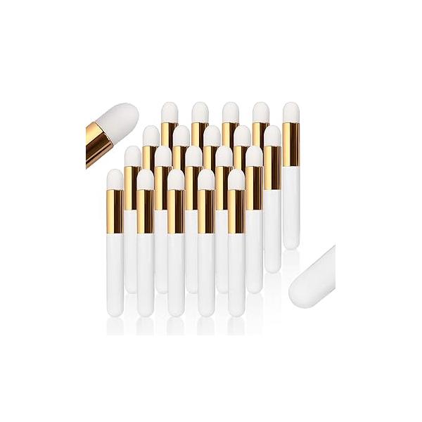 BEYELIAN 20 Pcs Lash Shampoo Brush Set, Eyelash Extension Cleanser, Blackhead Remover, Nose Pore Deep Cleaning, Soft and Comfortable Facial Makeup Remover Tools White