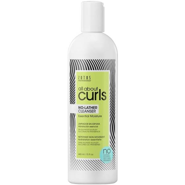 ALL ABOUT CURLS No-Lather Cleanser Shampoo | For Curly Hair Essential Moisture Gentle Cleansing Suds-Free Vegan & Cruelty Free Sulfate Paraben