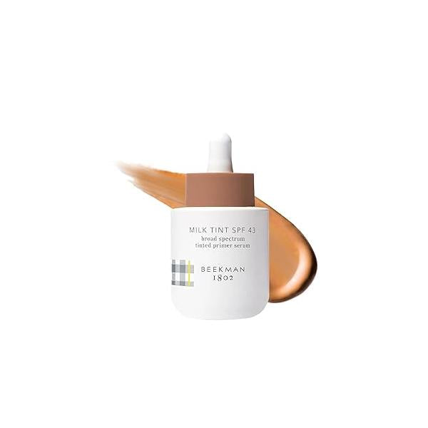 Beekman 1802 Milk Tint Face Primer with SPF 43, Fair - Oxybenzone Free 1 oz Tinted Mineral SPF, Makeup & Moisturizer Blends Seamlessly Good for Sensitive Skin Cruelty