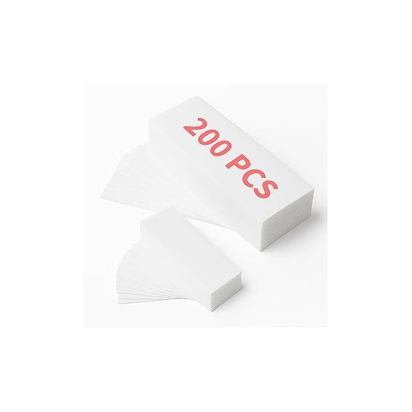 Amira Beauty 200 Non Woven Wax Strips for Hair Removal - Gentle Paper Waxing Face, Bikini, and Body Pre Cut, Tear Resistant Small Large