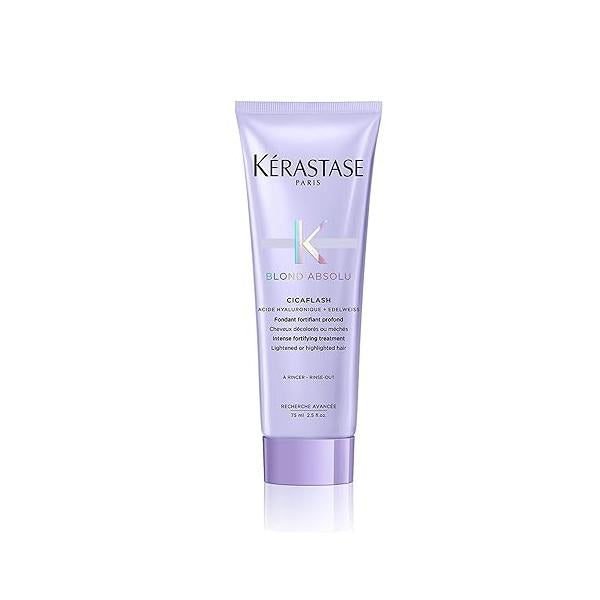 Kerastase Blond Absolu Cicaflash Conditioner - For Bleached & Damaged Hair, Strengthens Nourishes, With Hyaluronic Acid, Protects Against Breakage