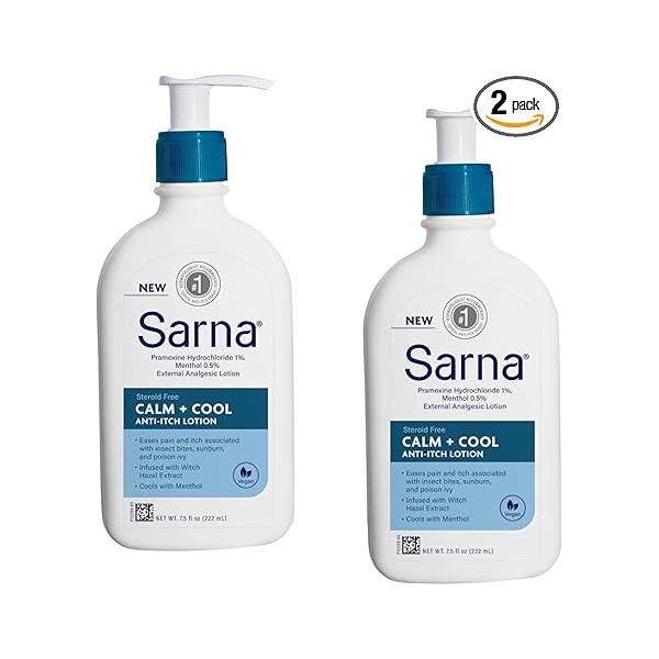 Sarna Calm + Cool Anti-Itch Lotion 7.5 Fl. Oz. (Pack of 2)