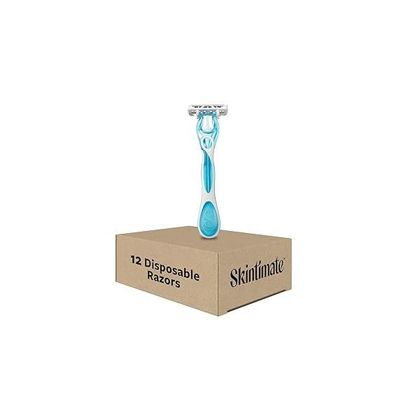 Skintimate Coconut Delight Disposable Razors for Women, 12 Count