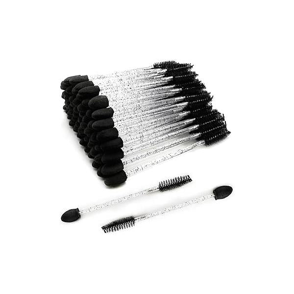 300 Pcs Disposable Mascara Wands for Eye Lash Extension, Clear Spoolies Eyelash/Eyebrow Brush