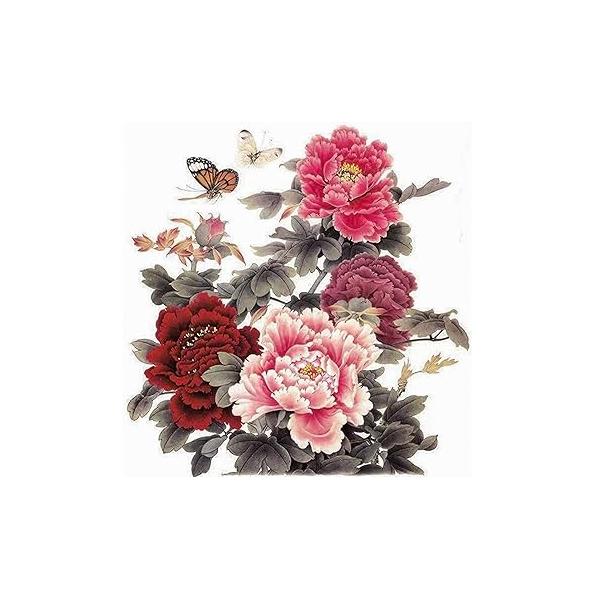 Large Half Back Temporary Tattoo Butterfly Rose Peony Red Flower for Women Body Art Fake Waterproof Belly Leg 4 Sheets