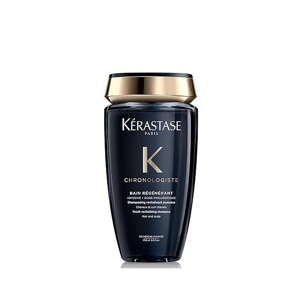 Kerastase Chronologiste Régénérant Shampoo For Dull & Sensitized Hair Types - Revitalizes Scalp, With Hyaluronic Acid Vitamin E, 8.5 Fl Oz