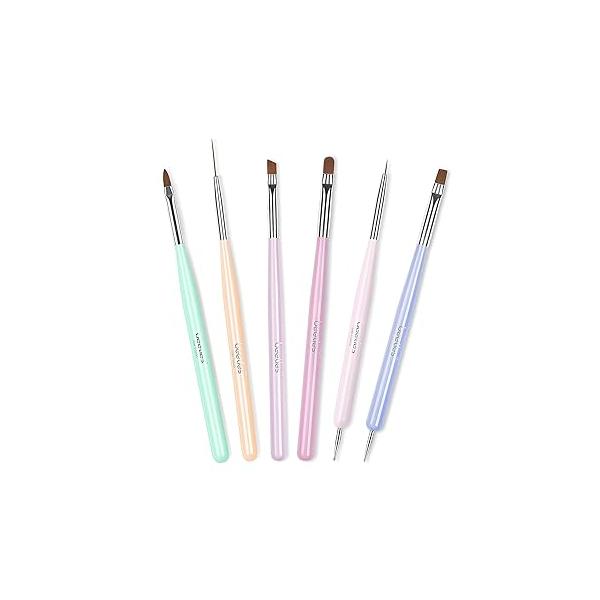 Beetles 3D Nail Art Brushes, Dual-ended Silicone Manicure Tool, Gold Chrome Powder, 15mm Liner Brush, Dotting Tool with Flowers Bowknot Mold, Pearls, for Design Carving Drawing Effect