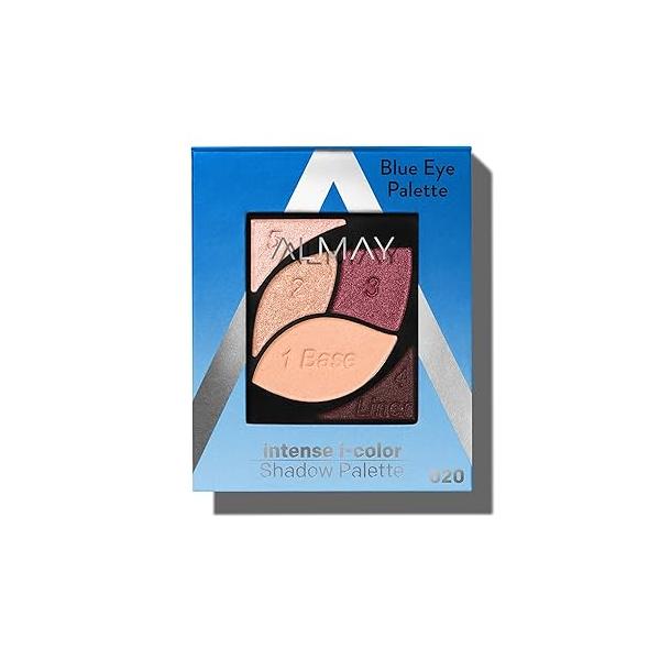 Almay Eyeshadow Palette, Longlasting Eye Makeup, Primer Enriched with Antioxidant Vitamin E, Hypoallergenic, 020 Blue Eyes, 0.1 Oz