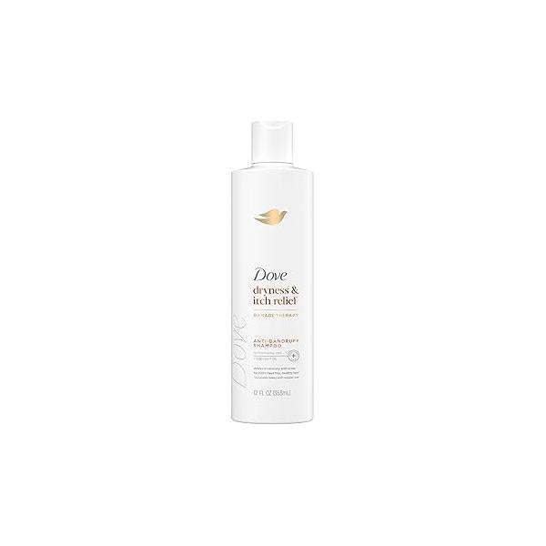 Dove Damage Therapy Derma Shampoo Dryness + Itch for Flaky Scalp with Pyrithione Zinc and Coconut Oil 12 Fl Oz