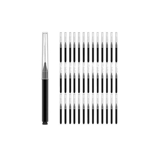 40pcs Micro Eyebrow Spoolie Brush Set, Black Brow Lamination & Eyelash Brushes, Lash Lift Tools for Eyebrows and Extensions, Reusable Travel-Friendly Design