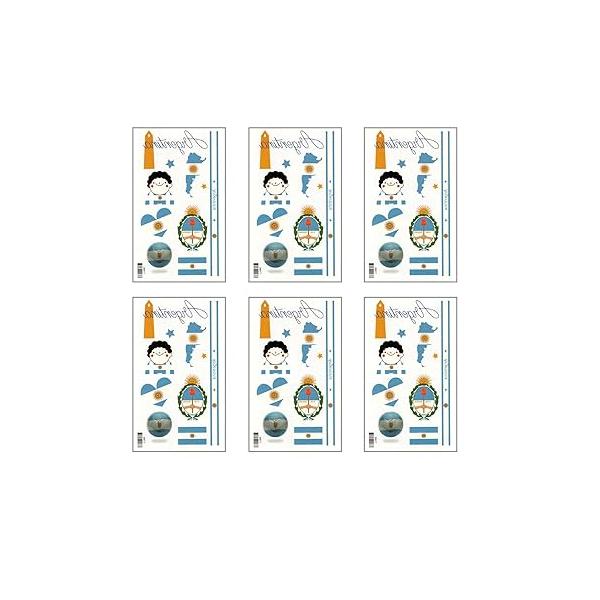 6 Sheets Brazil Flag Temporary Face Tattoos Stickers for Adults And Kids, World Cup Football Match Marathon Games Party