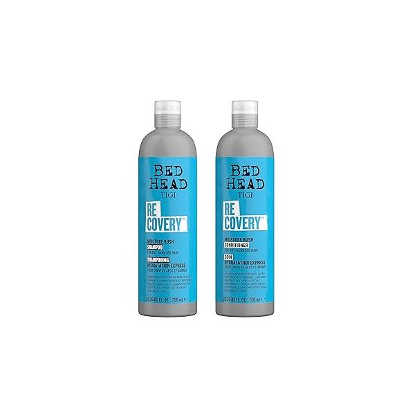 Bed Head by TIGI Moisturizing Shampoo and Conditioner Set for Dry Hair, Recovery Hair Care with Prickly Pear Cactus Extract, Citrus Scented, 25.36 fl oz, 2 Pack