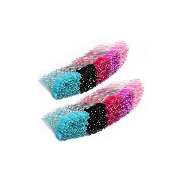 1000 Disposable Mascara Wands Eyelash Brushes Spoolies for Eyebrow Eye Lash Extension Black