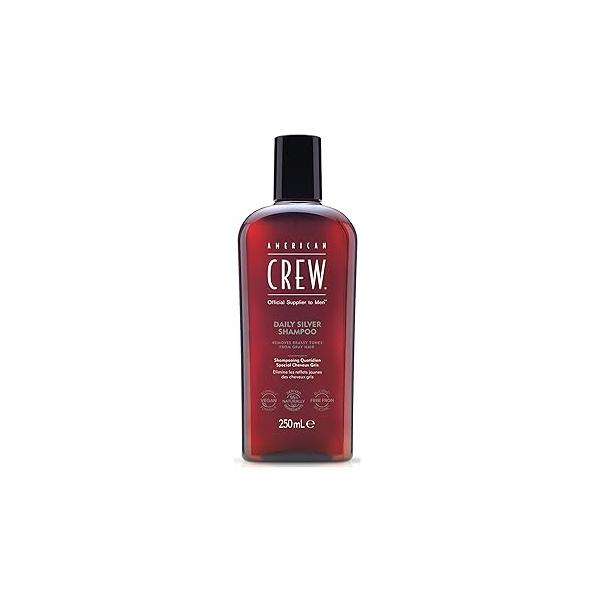 American Crew Men's Shampoo, Daily Silver, Removes Brassy Tones, Naturally Derived, Vegan Formula, 8.4 Fl Oz