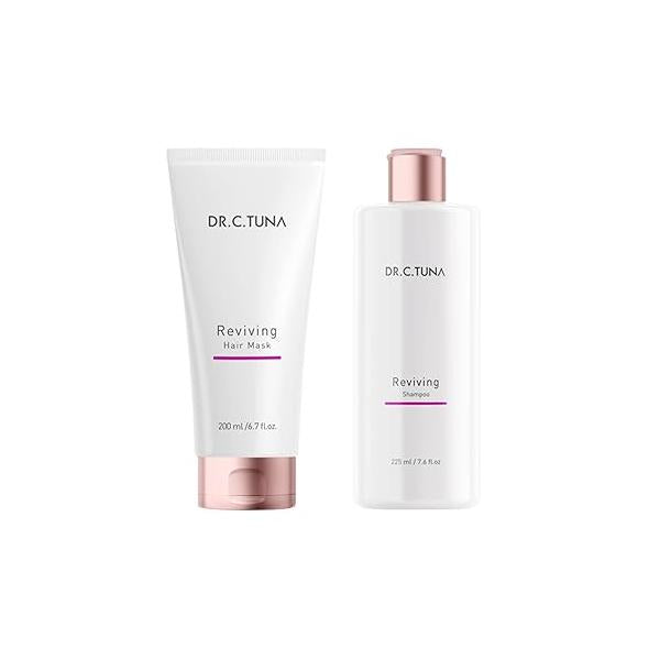 FARMASi Dr C Tuna Advanced Reviving Shampoo & Hair Mask with Capixyl Trichogen for Growth, 7.6 fl oz / 225 ml 6.7 200 Mask, Paraben Free, Natural Scent, Unisex-Adults