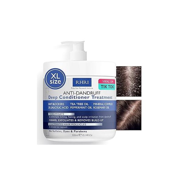 Anti Dandruff Deep Conditioner with Tea Tree Oil & Salicylic Acid | Anti-Fungal Relief Treatment For Itchy Scalp and Folliculitis Which Promotes Healthy Hair Growth
