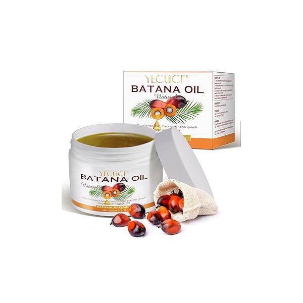 Pure & Unrefined Batana Oil - Cold Pressed for Hair Growth Strength Hydration Organic Chemical - Free Botanic Scalp Beard Skin 4oz