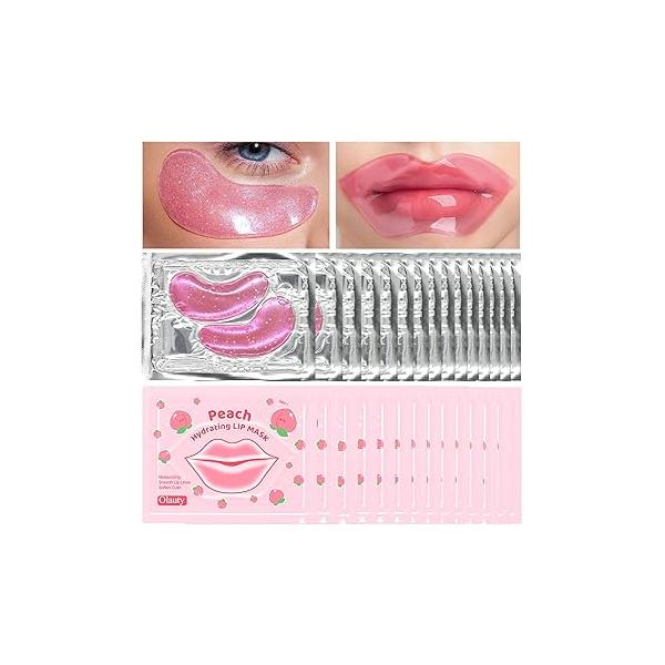 30 Pairs Lip Mask & Eye Mask,Under Patches For Reducing Fine Lines Dark Circles,Moisturizing Spa Daily Labial Masks,Hydrating Adult Party Favors Bridesmaid Gifts Birthday
