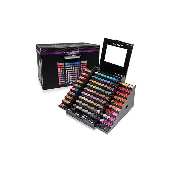 SHANY Haute Honey Makeup Set - All-in-One Kit with 80 Eyeshadows, 32 Lip Colors, 6 Gel Eyeliners, 4 Face Powders, Blushes, and Eyebrow Powders