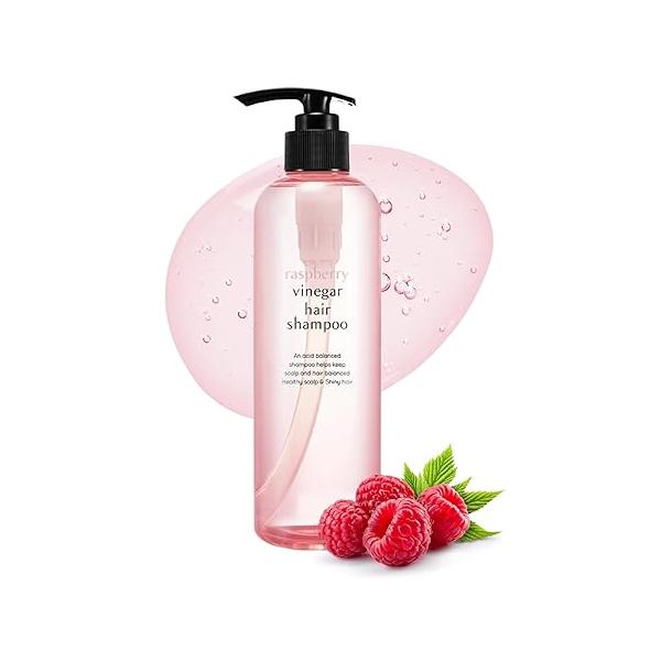 A’PIEU Raspberry Vinegar Hair Shampoo 16.9 fl.oz / 500 ml - Dandruff & Clarifying | Scalp Treatment I Korean Care Balances pH, Removes Buildup, Soothes