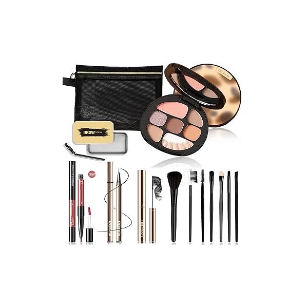 All in One Makeup Kit for Women Full Kit, Basic Cosmetics Beginner & Professionals, Eye Set Tween Girl, Make Up Kits Teenagers, Gift Girls, Teens(16-Sloth)
