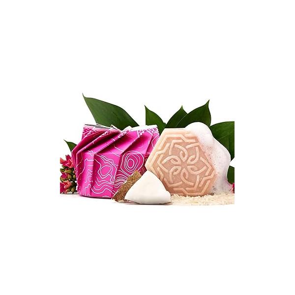Viori Coconut Bliss Advanced Repair and Moisturizing Shampoo Bar - Made with Rice Water for Hair Growth Handcrafted Sulfate Free