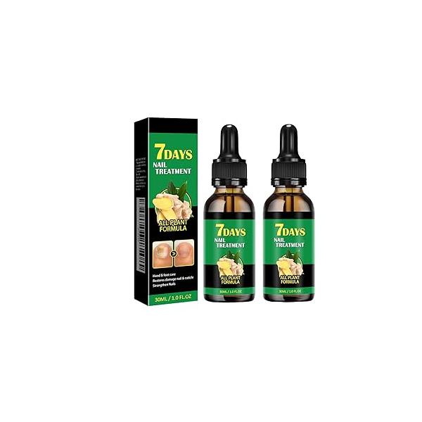 7 days Nail Treatment, Growth Serum & Cuticle Care Oil, Nourishing Nutrient Oil for Healthier, Stronger Nails, Days Ginger Treatment（2PCS)
