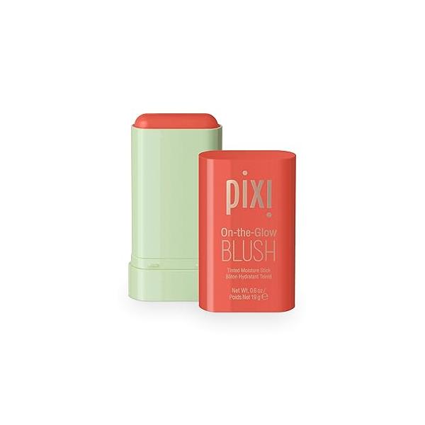 Pixi On-the-Glow Blush - CheekTone, pH Reactive Hydrating Tinted Moisture Stick with Ginseng, Aloe Vera & Fruit Extracts, For Cheeks Lips, 19g / 0.6oz, Paraben-Free