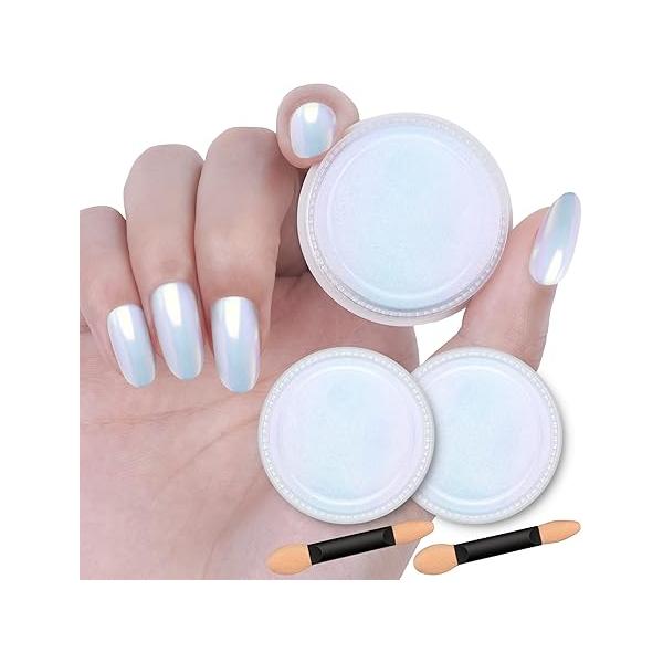Artdone Chrome Nail Powder Metallic Mirror Glitter Effect Pigment Iridescent Aurora Mermaid Pearl Dust Kit for Gel Polish Art Decoration, Resin Craft Arylic