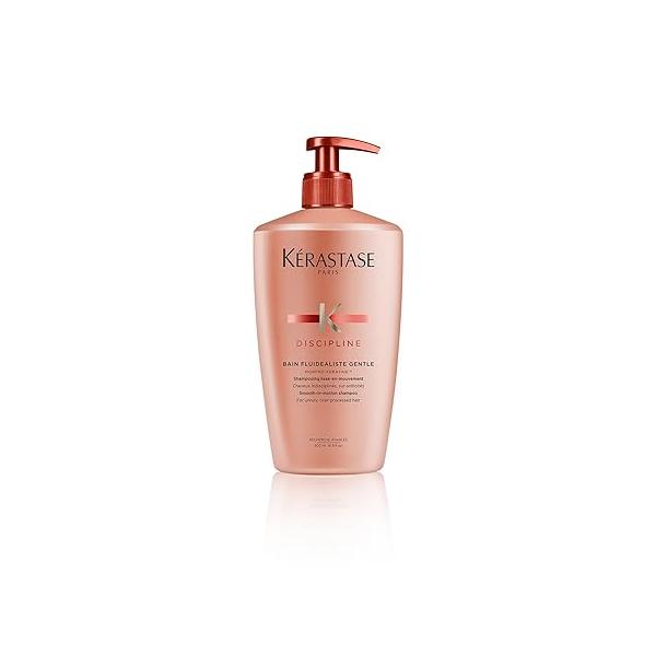 Kerastase Discipline Bain Fluidealiste Shampoo - Sulfate-Free, Smoothing & Hydrating, Frizzy Hair, Softens and Nourishes