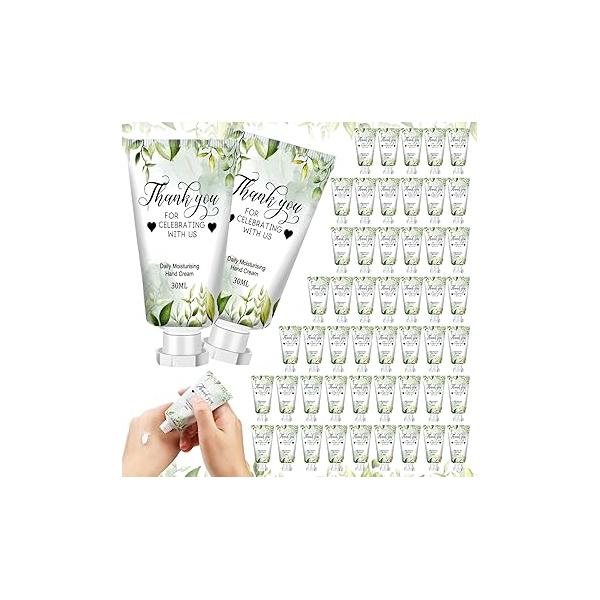 50 Pcs 1 oz/ 30 ml Wedding Hand Cream Bulk Travel Size Bridesmaid Gifts Thank You Body Lotion for Souvenir Party Supplies Bridal Shower Favors