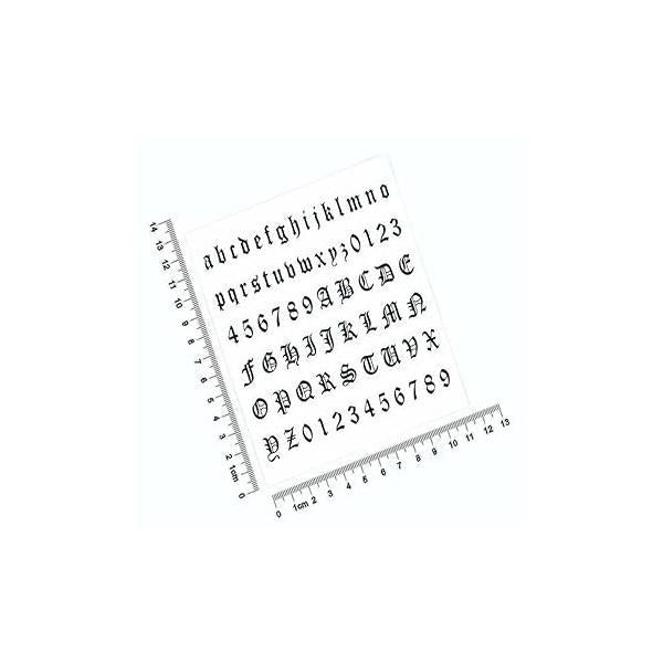 3Pcs Gothic Letters DIY Name Body Art Tattoo Stickers Fake Tattoos Designs