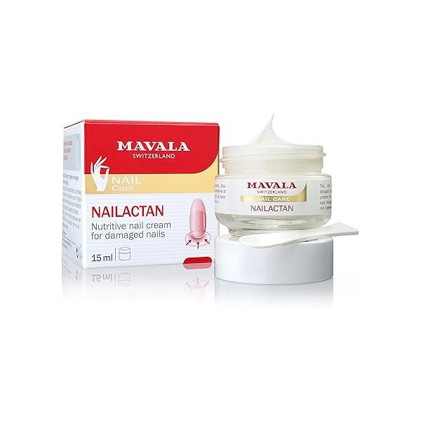 Mavala Nail Care Nailactan Nutritive, Cream In Jar, Supports Damaged Nails, Nourishing, Moisturizing Cuticle Cream, Promotes Growth, 0.5 Ounce Jar