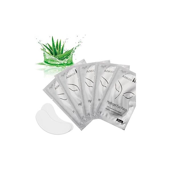 AHIER Eyepads Eyelash Extensions Lint Free, 100 Pairs Set Eye Pads for Lash Extensions, Hydrogel Patch DIY False Extension Makeup Gel Pad