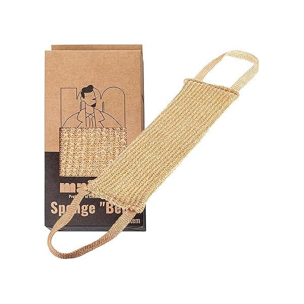 Belt Bath Sponge - Soft Firmness | Large 15.7" x 4.3" 0.4" Gentle Exfoliating for Delicate Skin Care