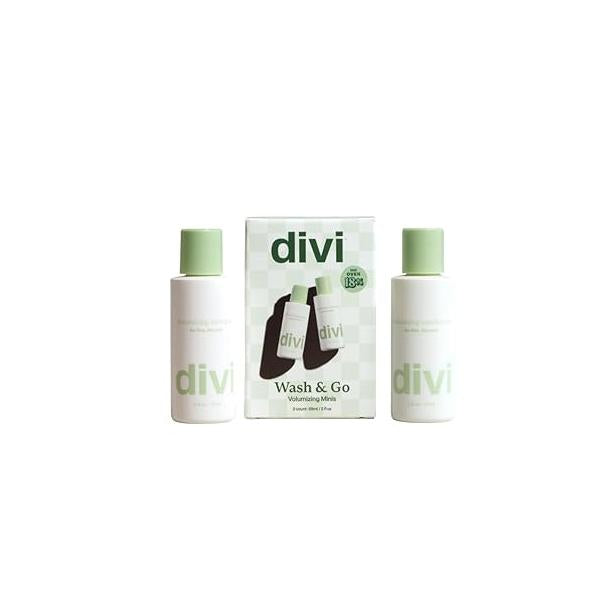 Divi Shampoo and Conditioner Set for Women Men - Hair Care Duo All Types, Adds Volume, Lift, Bounce, Strengthens Nourishes Travel Size, 2 x Fl Oz