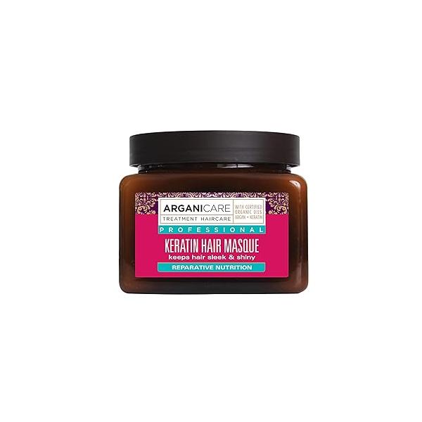 Arganicare | Keratin Range REPAIR AND NUTRITIOUS MASK With Organic Nourishes, Thickens & Protects Fortifies Regenerates the internal fiber Dry and Damaged Hair 16.91 fl oz