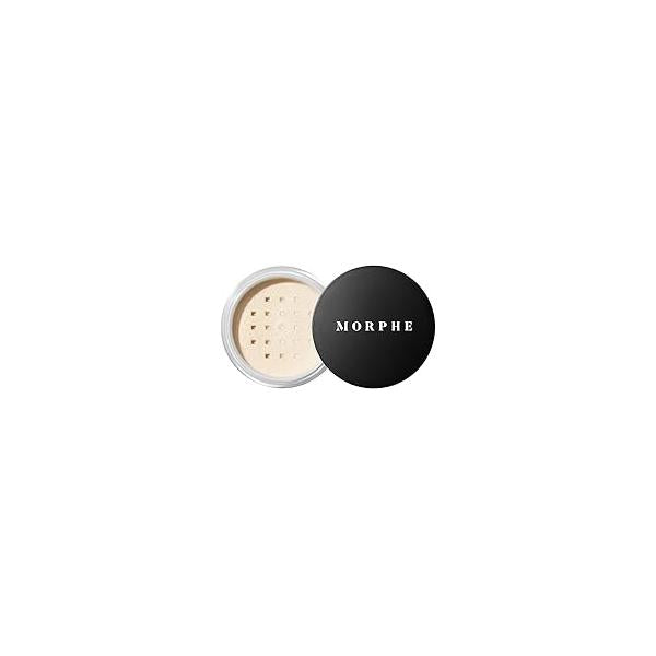 Morphe Mini Bake & Set Setting Powder - Lightweight, Talc-Free Finishing for Face Makeup with a Soft, Natural Finish Minimizes Shine Up to 24HR Brightening Pink (0.09 oz)
