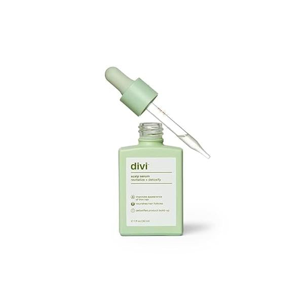 Divi Scalp Serum for Thinning Hair Clinically Tested, Nourishing Formula with Amino Acids, Caffeine & Rosemary Oil Promotes Healthy Fuller-Looking Hair, Reduces Product Buildup