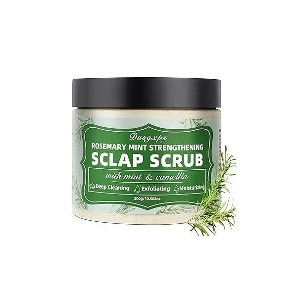 Rosemary Mint Scalp Scrub 300g - Exfoliator for Dryness & Dandruff Relief, Deep Cleansing Hair All Types, Oil Control Nourishing Treatment