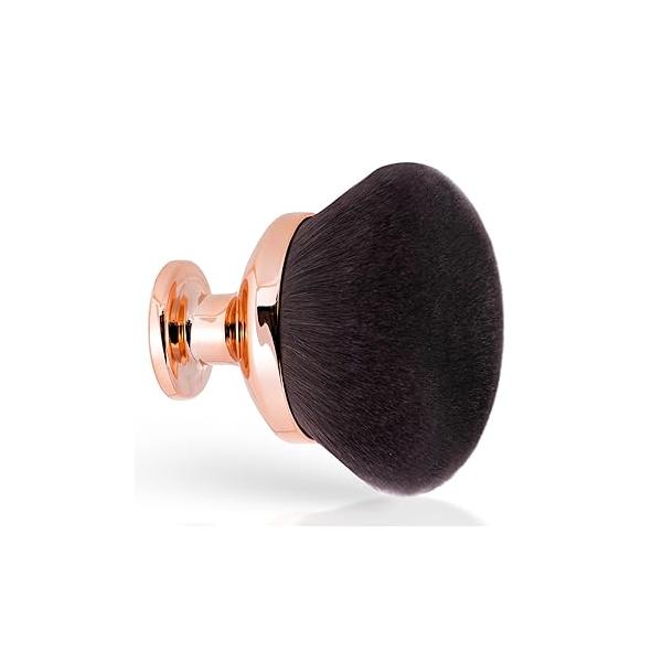 Blend & Blur Extra Large Body Makeup Brush for Self Tanner,Leg Bronzer Tan Applicator, 90mm Wide Round Head Kabuki For Application with Drawstring Velvet Bag (Purple)