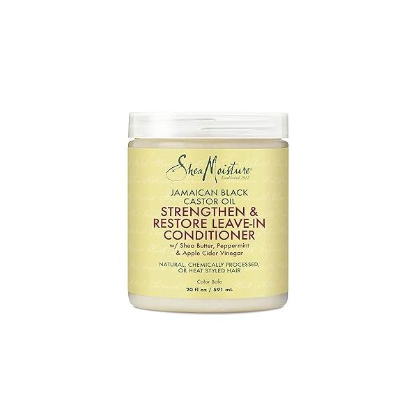 SheaMoisture Leave In Conditioner For Hair Jamaican Black Castor Oil To Soften and Detangle 20 oz