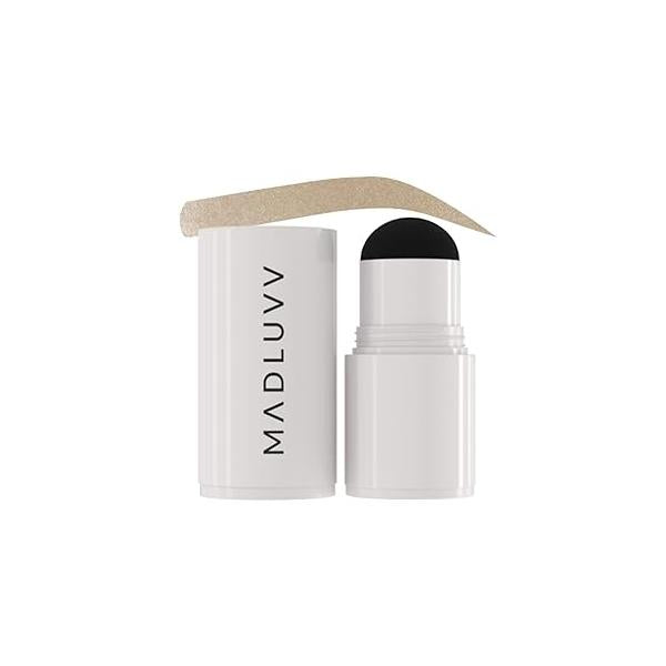 MADLUVV Brow Stamp Refill* - Color for Brows & Root Touch Up Women Men, Instantly Conceal Hair Loss, Grey Hair, Thinning with Stain-Proof/Smudge-Proof Powder Formula (Dark Brown)