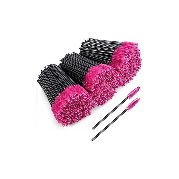 1000 PCS Disposable Eyelash Mascara Brushes Wands Applicator Makeup Brush Tool Kits,Pink