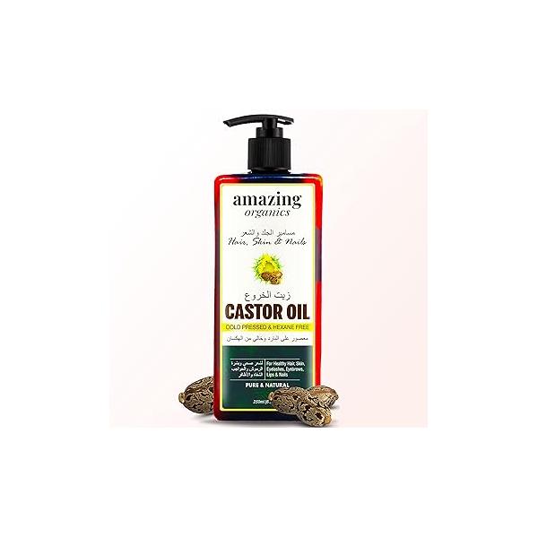 Castor Oil Pure Unrefined for Hair, Skin, Eyelashes & Nails 250 ml